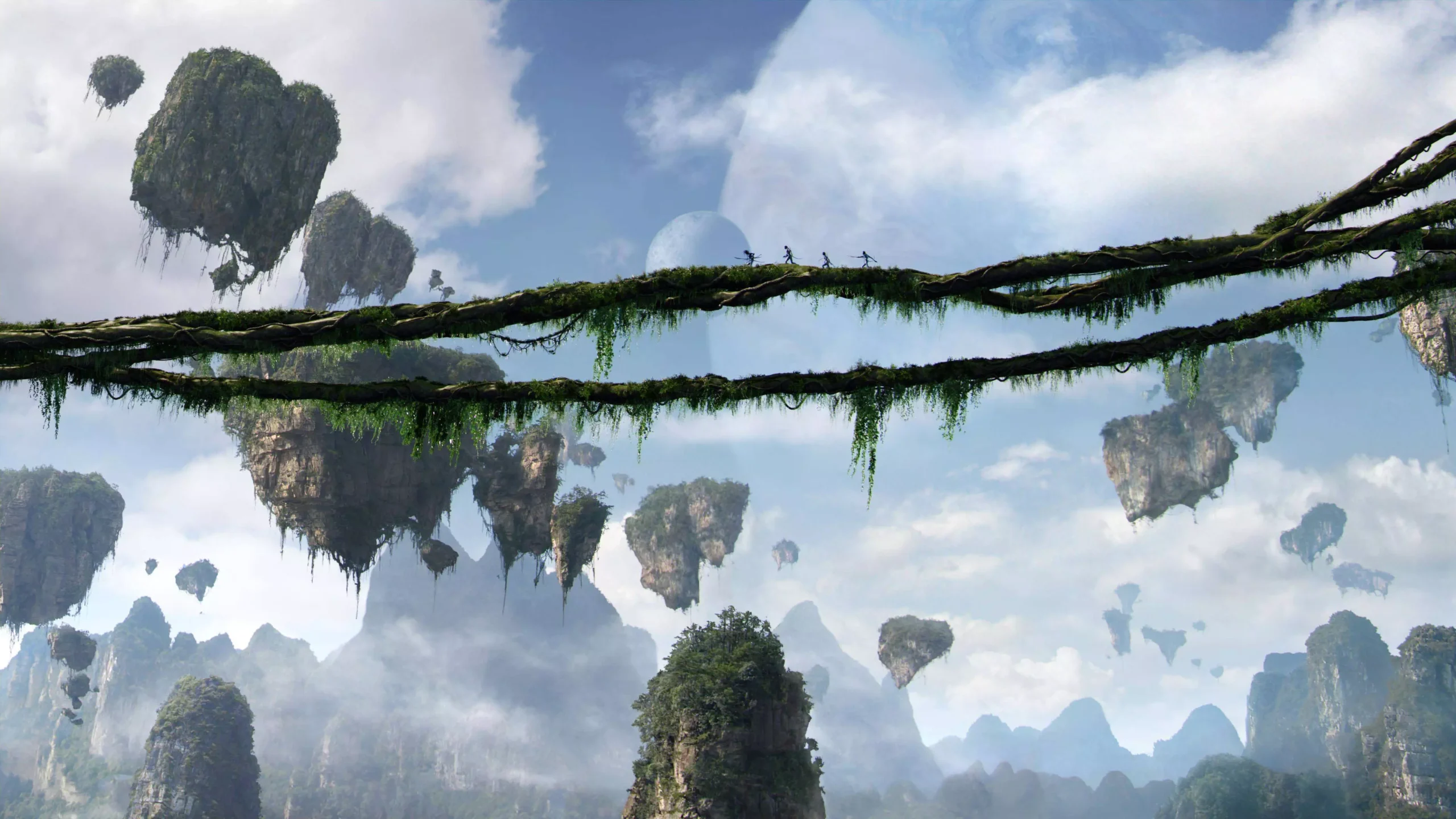 Pemandangan gunung melayang ala Avatar yang terinspirasi bentang pilar batu pasir Zhangjiajie
