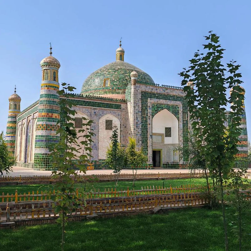 Kubah berubin hijau Makam Abakh Hoja di Kashgar