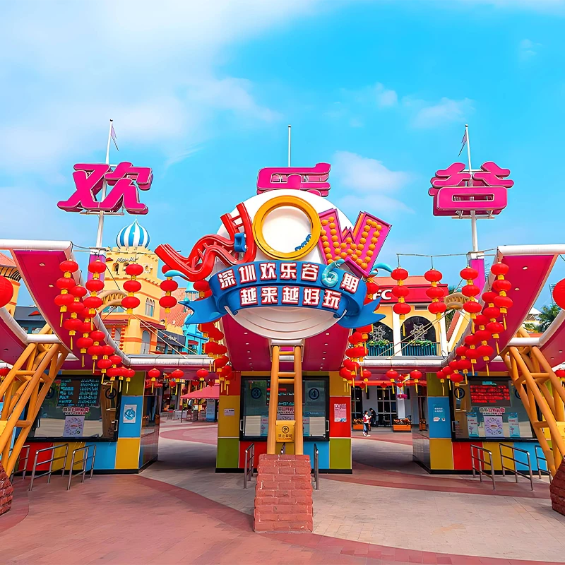 Roller coaster dan wahana di taman hiburan Happy Valley, Shenzhen