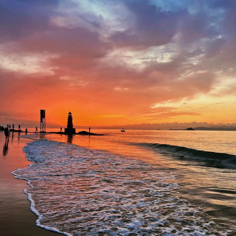 Jalan Lingkar Pulau dan garis pantai Huangcuo di Xiamen